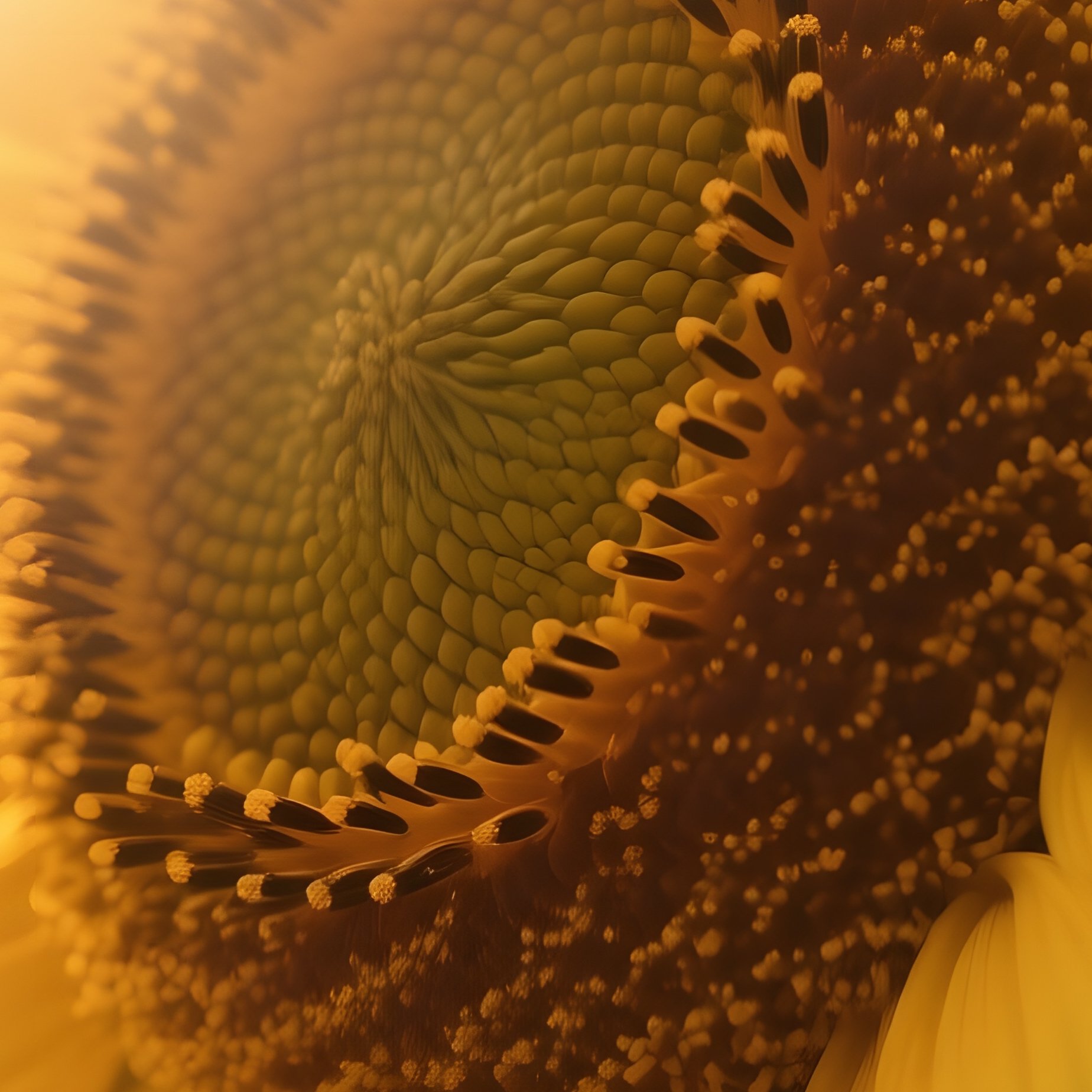 A Close‑Up Of A Sunflower Head Turned Toward The Sun, Each Seed Pattern Crisp And Detailed, - Full Resolution Quality Preview