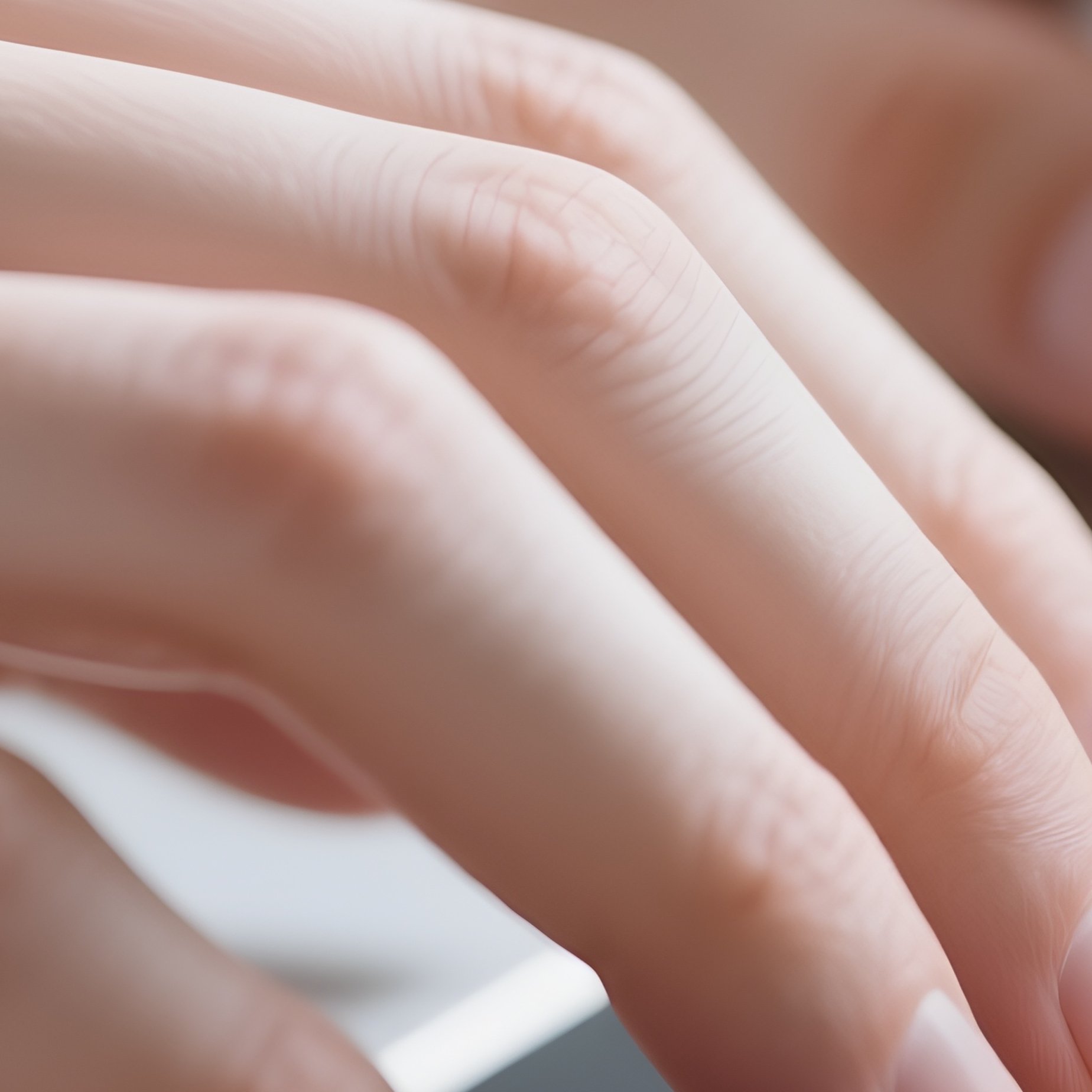 A Close Up Of White Hands Typing On A Laptop Keyboard. - Full Resolution Quality Preview