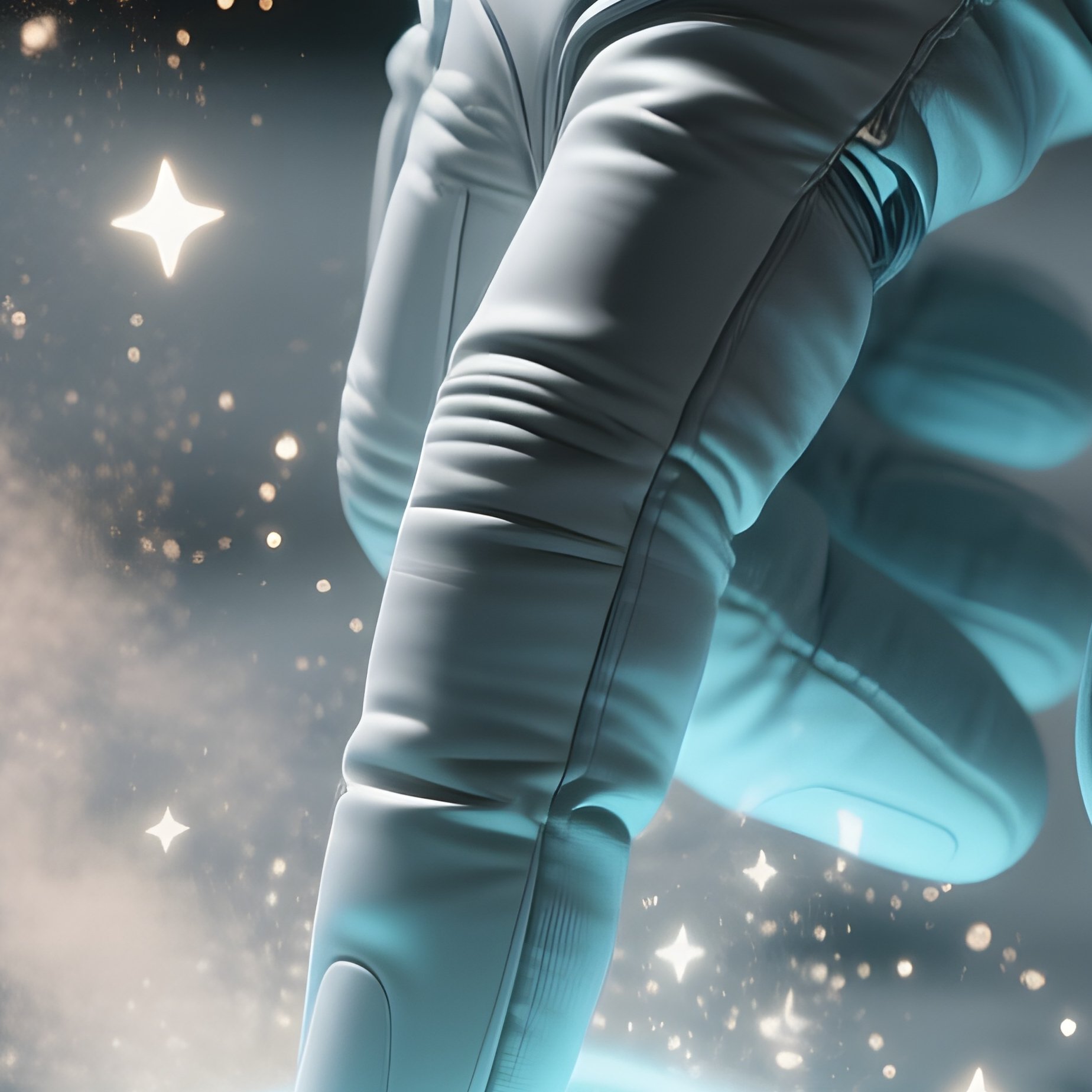 A Close View Of An Astronaut’S Gloved Hand Hovering Over A Glowing Touchscreen Embedded In The - Full Resolution Quality Preview