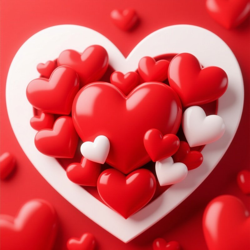 A Cluster Of Hearts Forming A Larger Heart Shape Hearts Love