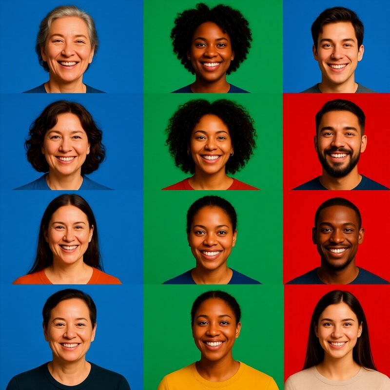 A Collage Of Diverse Individual Portraits Diversity Portraits