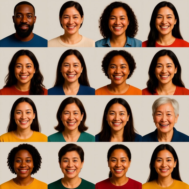 A Collage Of Diverse Individual Portraits Diversity Portraits