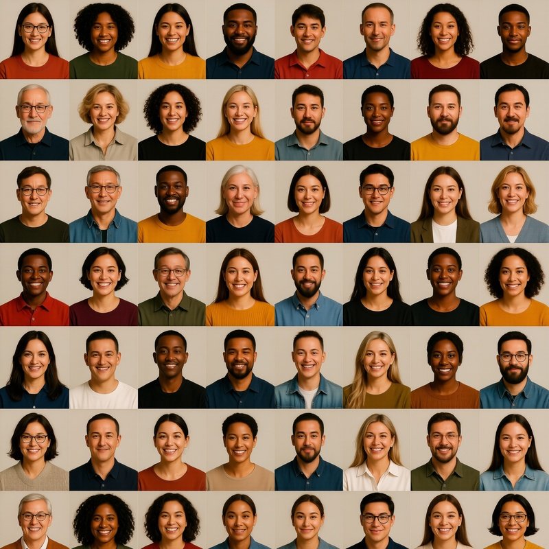 A Collage Of Diverse Individual Portraits Diversity Portrait