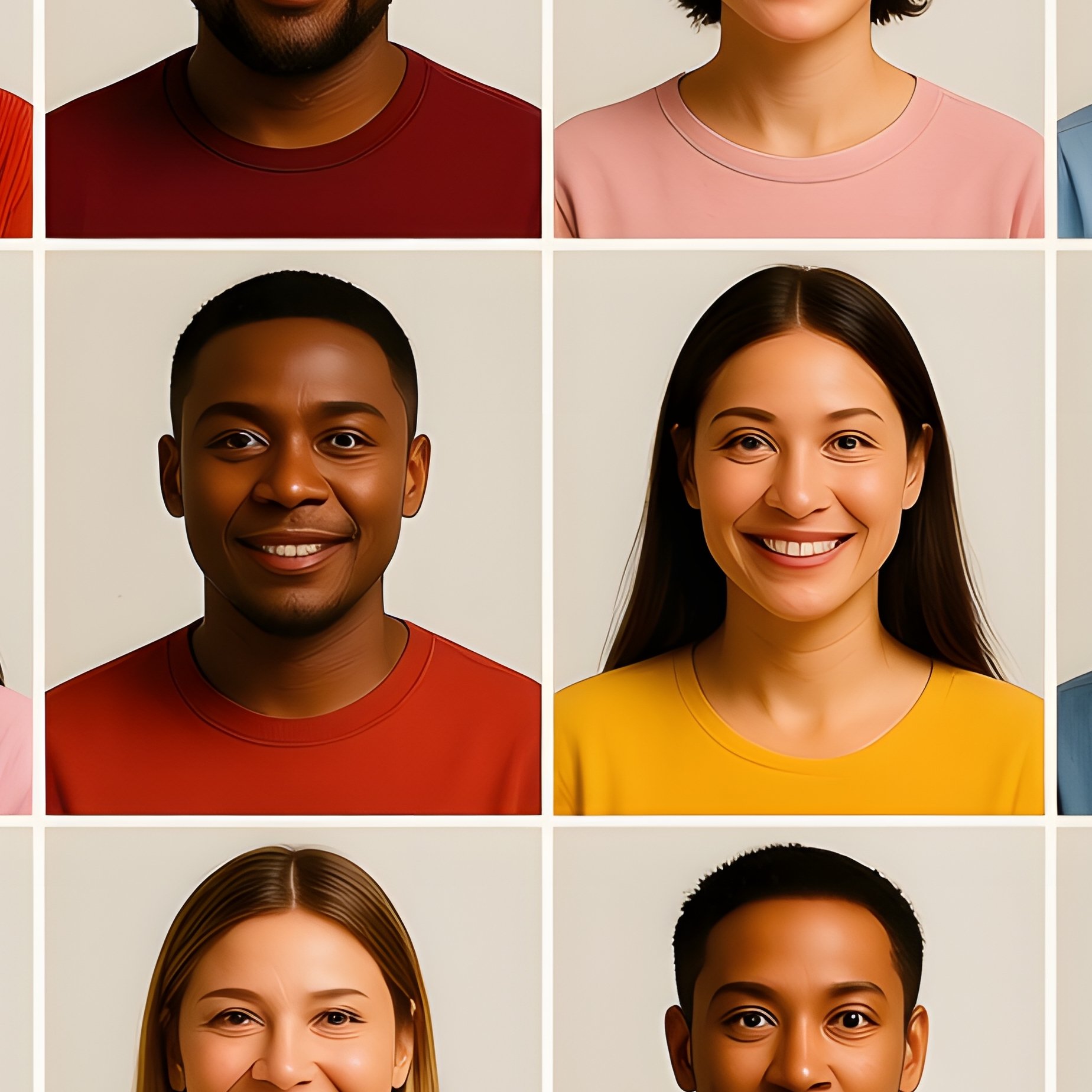 A Collage Of Diverse Individuals Portraits Diversity Community - Full Resolution Quality Preview