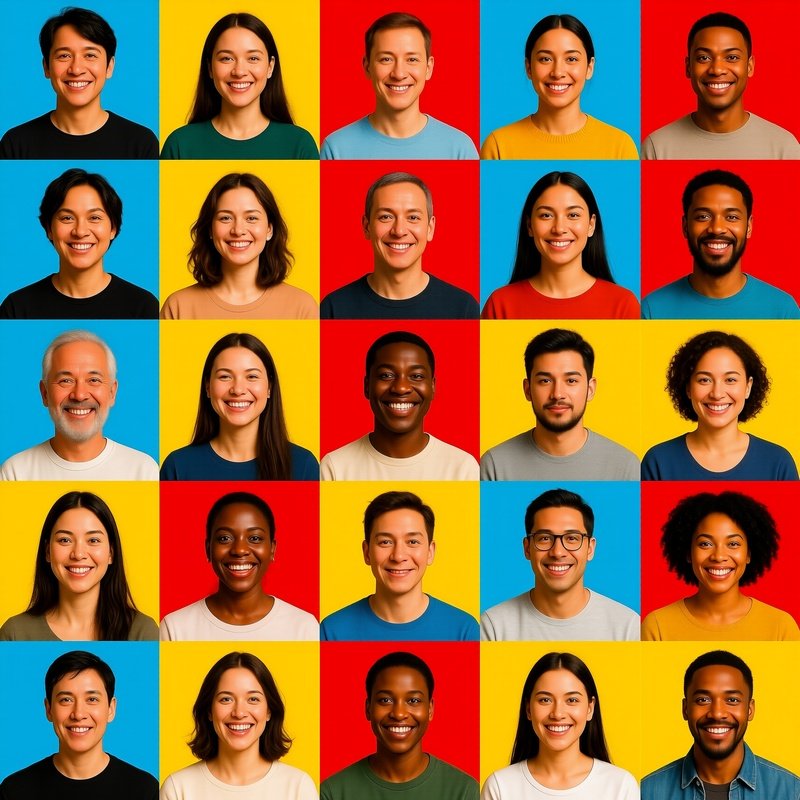 A Collage Of Diverse Individuals Posing For Portraits Diversity