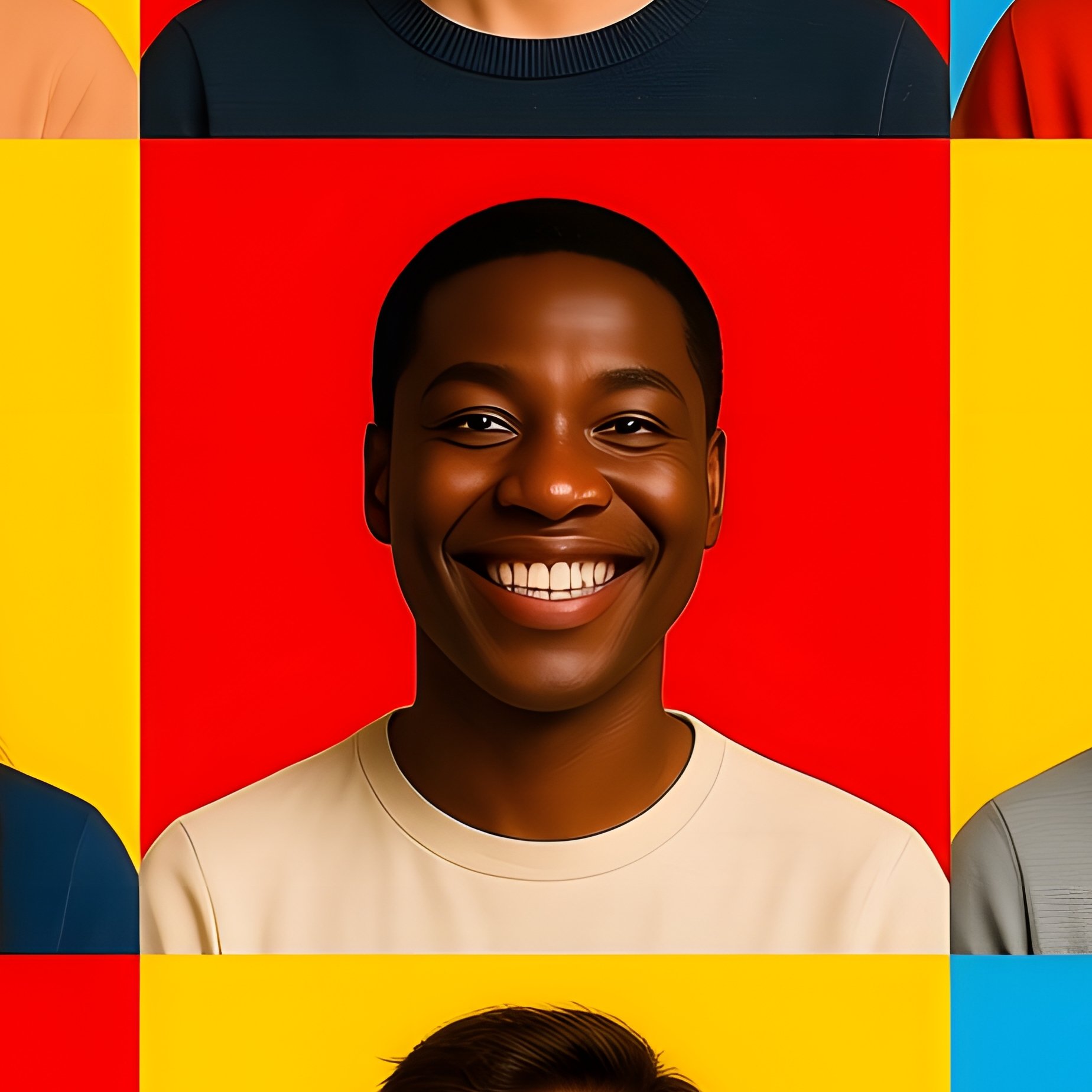 A Collage Of Diverse Individuals Posing For Portraits Diversity - Full Resolution Quality Preview