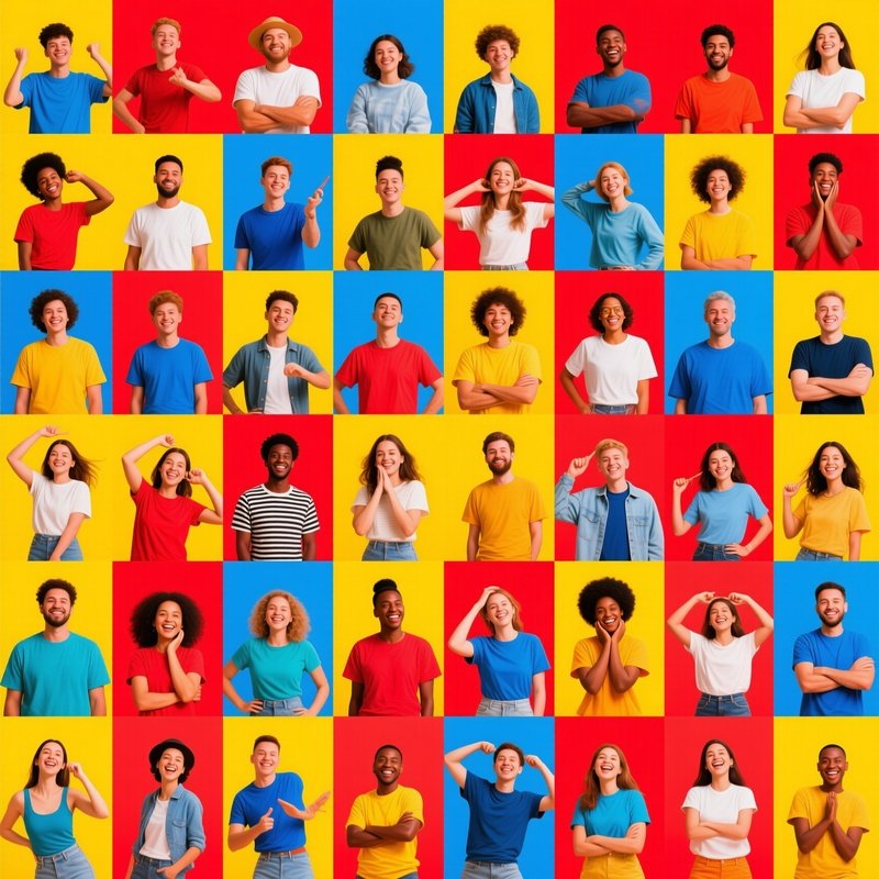 A Collage Of Diverse Individuals Posing In Various Ways Diversity