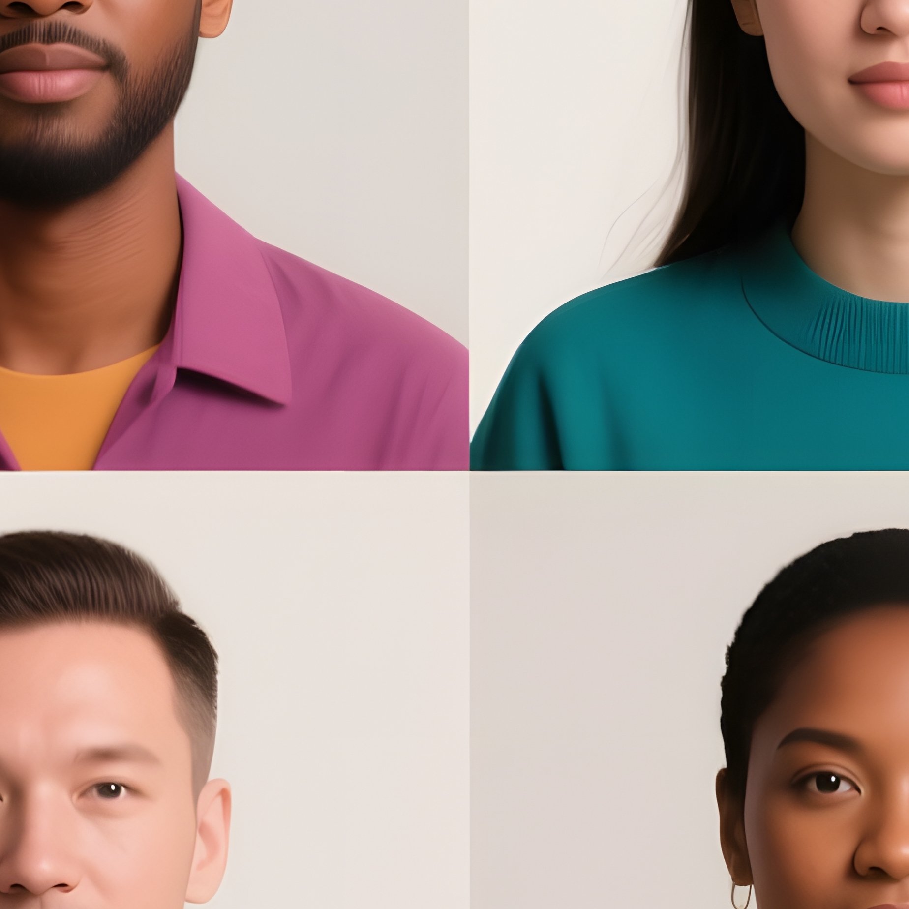 A Collage Of Individual Portraits Headshots Diversity - Full Resolution Quality Preview