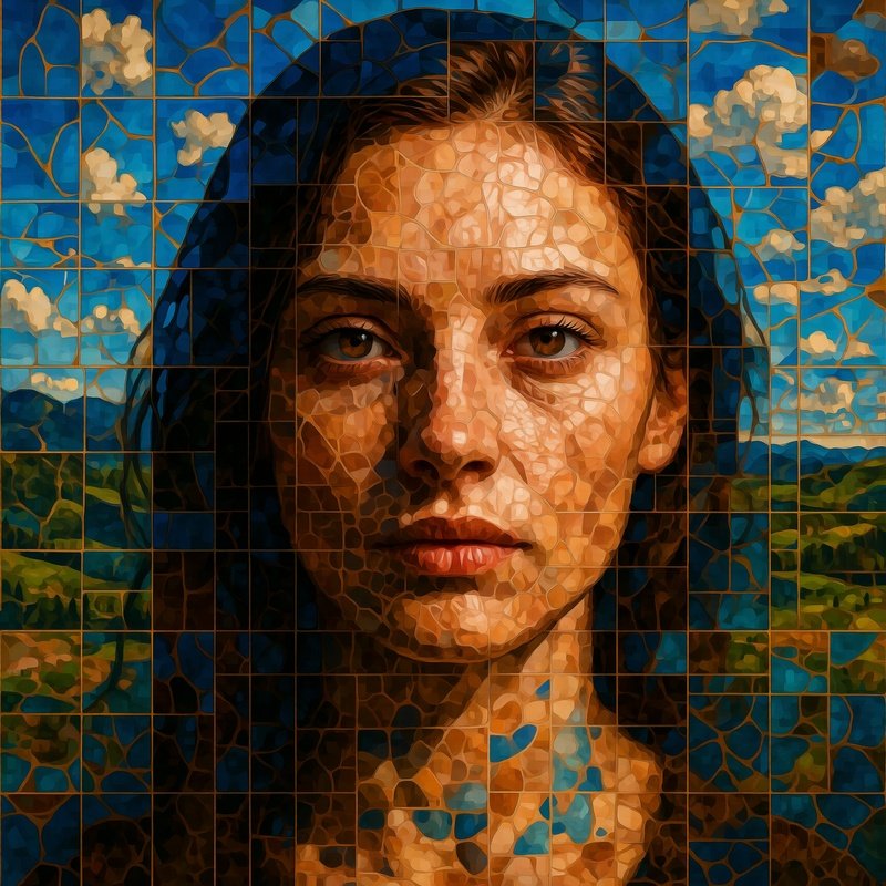 A Collage Of Various Images Centered Around A Womans Face Collage