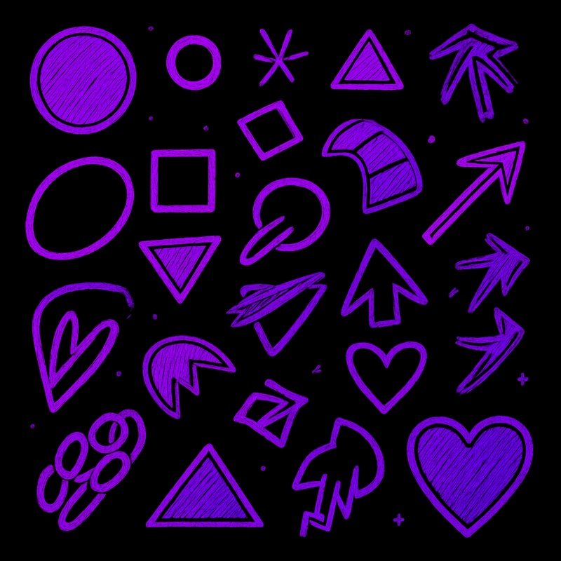 A Collection Of Abstract Shapes And Symbols Abstract Shapes