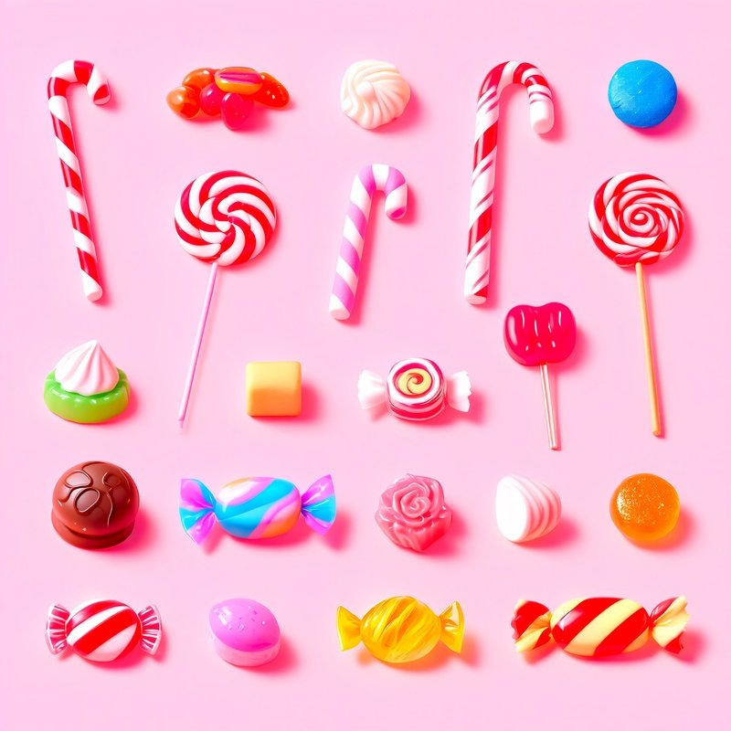 A Collection Of Candy Illustrations Candy Sweets