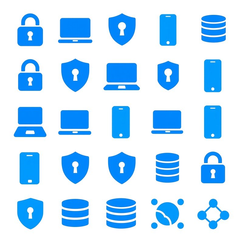 A Collection Of Digital Security Icons Cybersecurity Icons