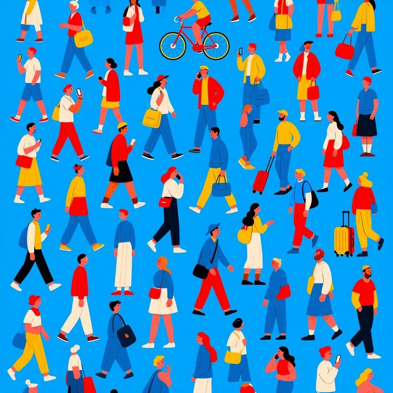 A Collection Of Diverse Human Figures In Various Activities