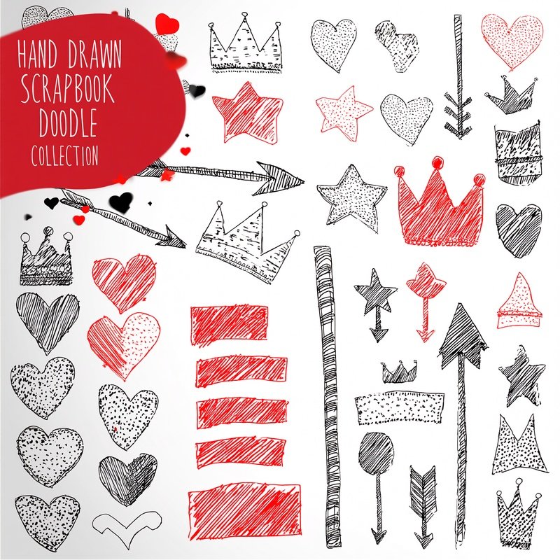 A Collection Of Hand Drawn Doodles Doodles Hand Drawn