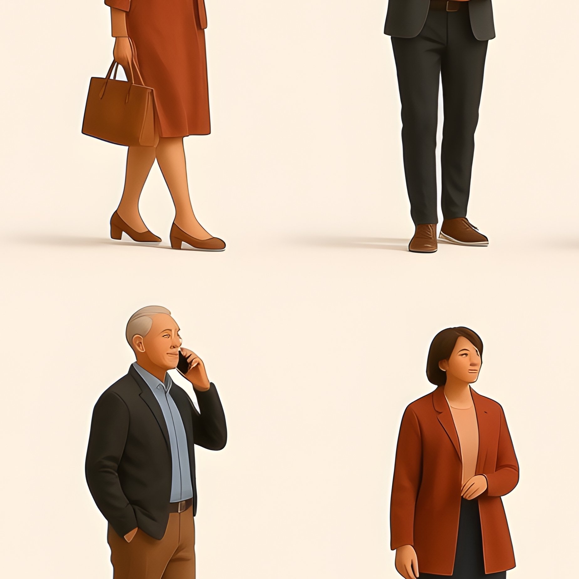 A Collection Of People In Various Poses People Poses - Full Resolution Quality Preview