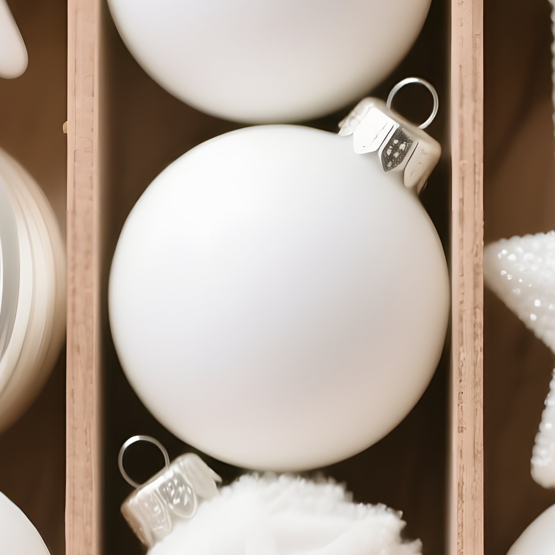 A Collection Of White Christmas Ornaments Christmas Ornaments - Full Resolution Quality Preview