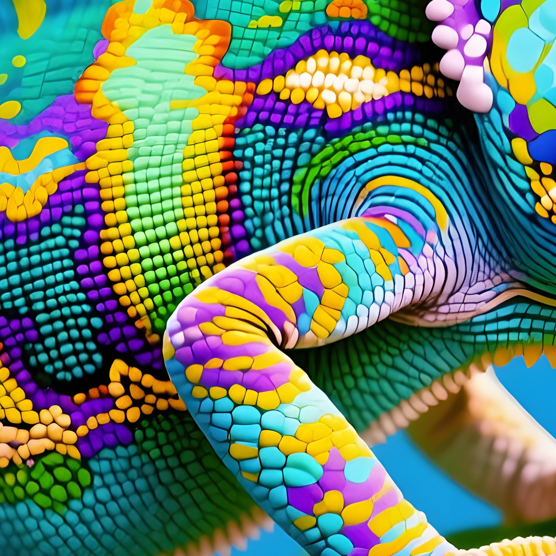 A Colorful Chameleon Chameleon Colorful - Full Resolution Quality Preview