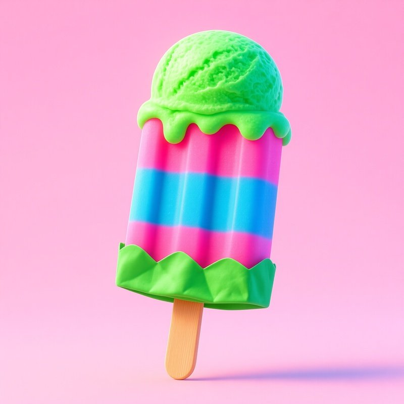 A Colorful Popsicle Popsicle Summer