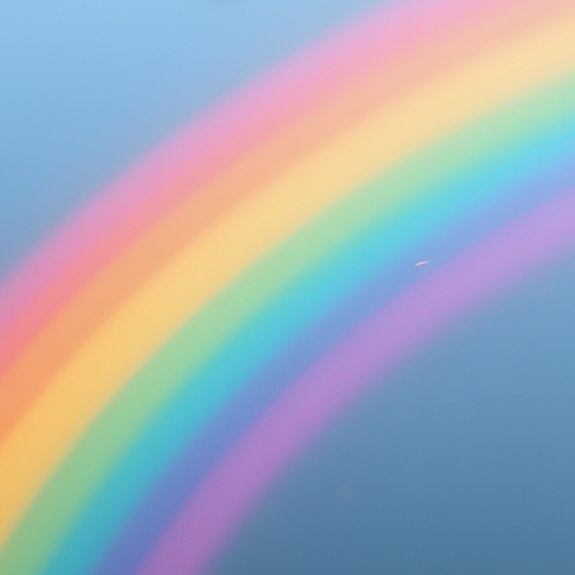 A Colorful Rainbow Reflected Perfectly In A Small Puddle - Full Resolution Quality Preview