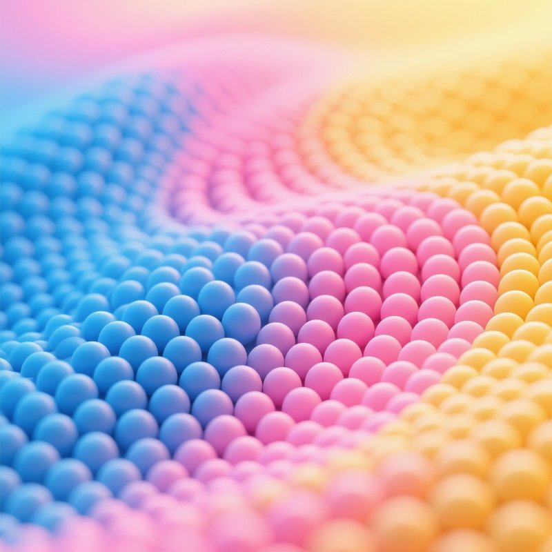 A Colorful Surface Covered In Small Spherical Objects Abstract