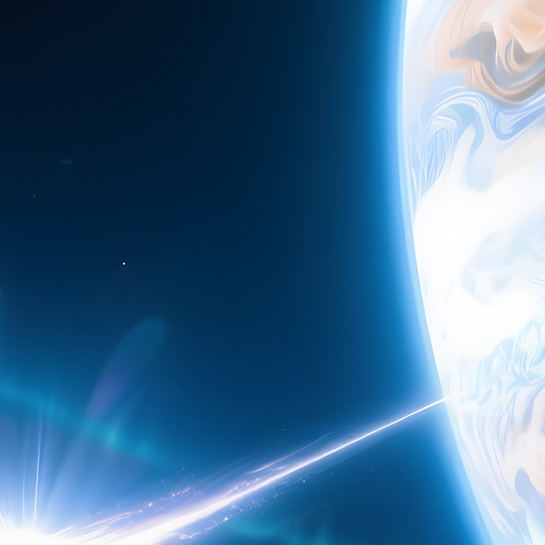 A Comet Passing Jupiter Reflected Sunlight Auroras Science Fiction - Full Resolution Quality Preview