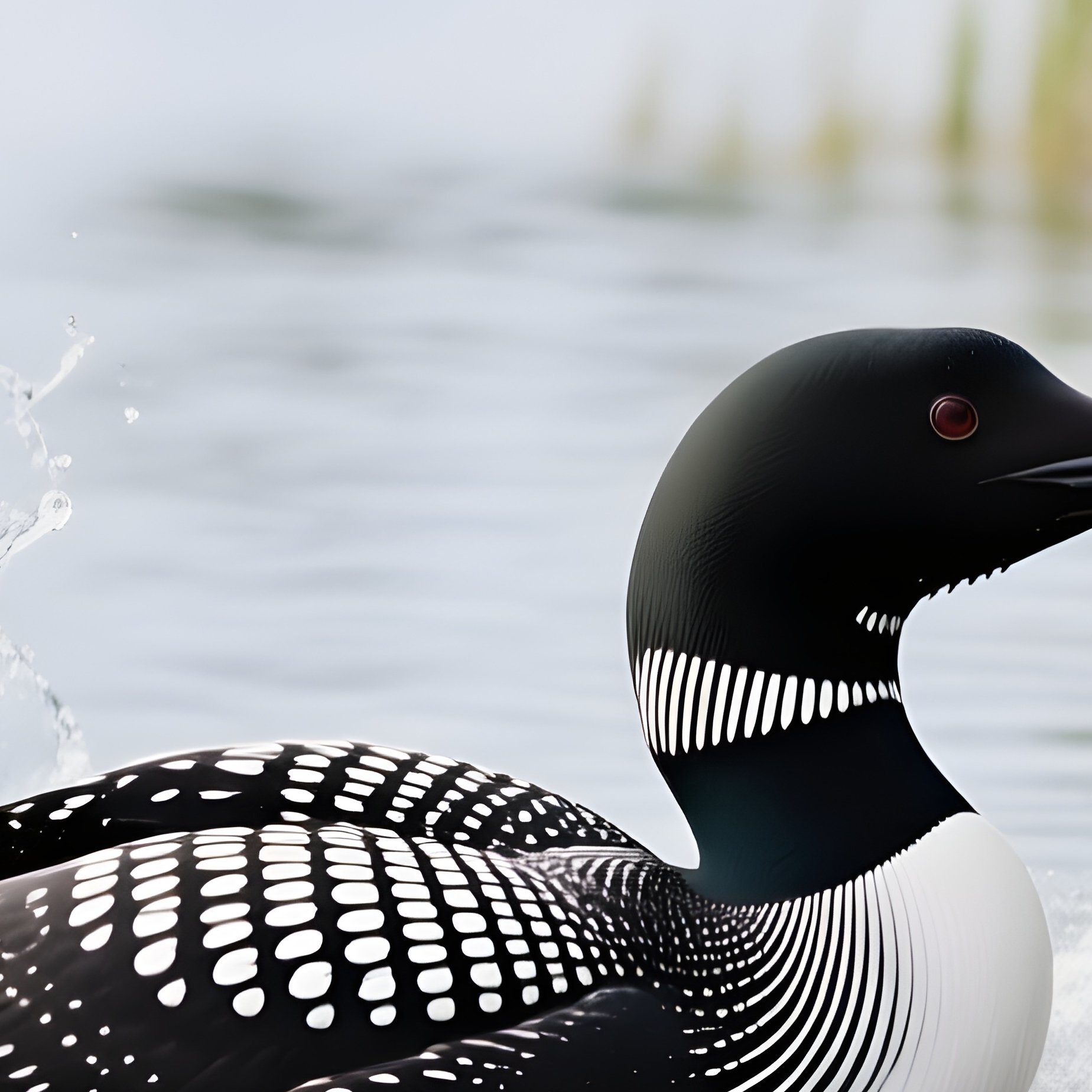 A Common Loon In Natural Environment - Full Resolution Quality Preview