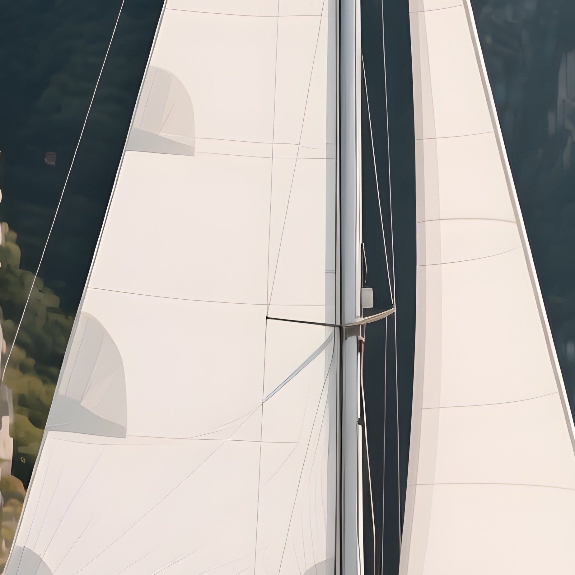 A Compact Sailing Yacht Passing Near Tall Limestone Cliffs - Full Resolution Quality Preview
