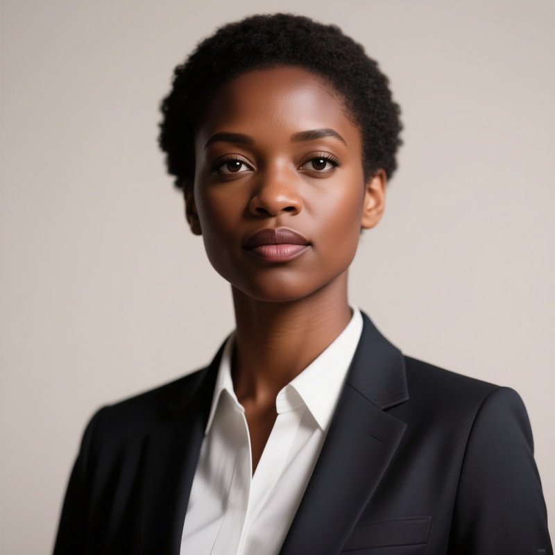 A Confident Professional Portrait Of A White Or Black Person Against A Neutral Background.