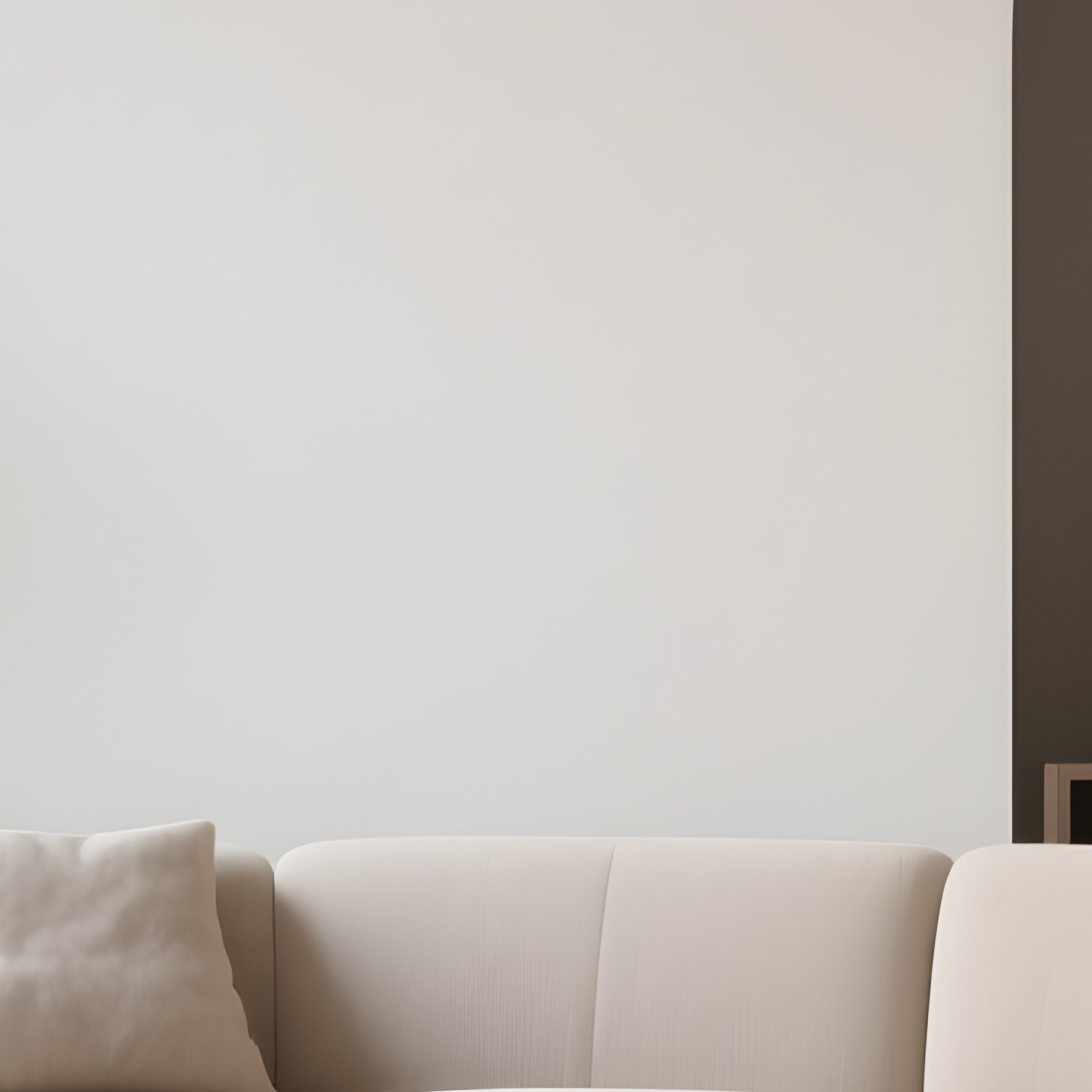 A Contemporary Living Room Featuring A Statement Sofa With Curved Lines, Paired With A Round Wool Rug And Minimalist Decor - Full Resolution Quality Preview