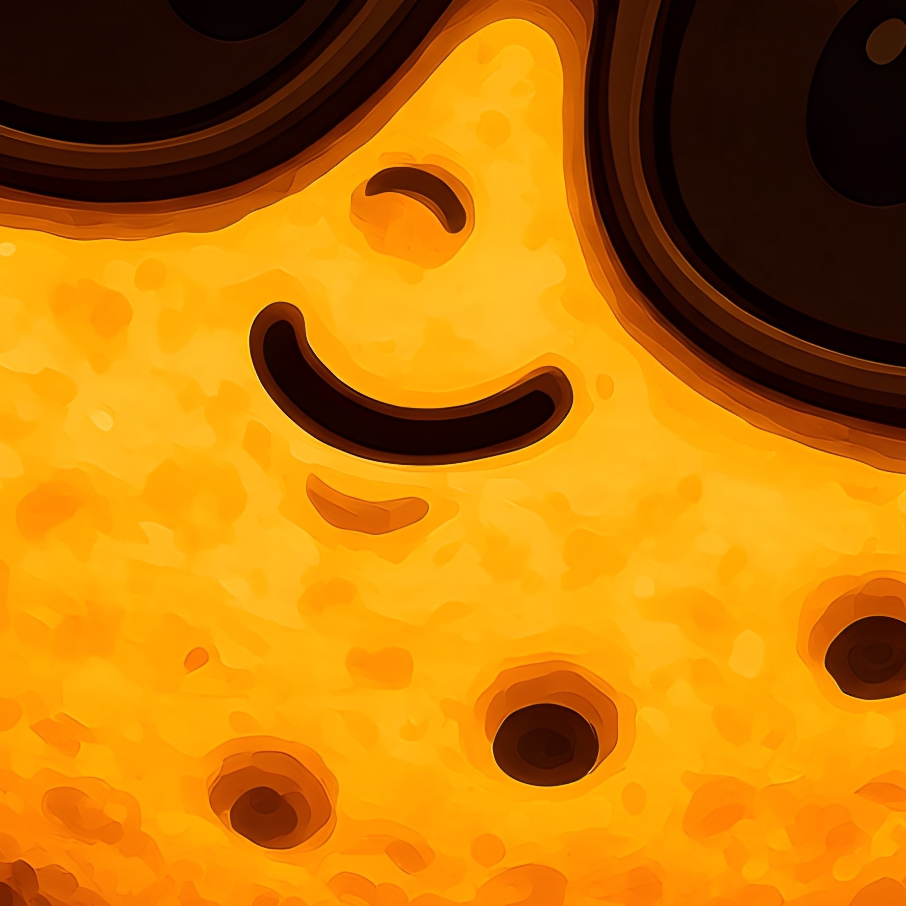A Cookie Wearing Sunglasses Sunbathing On A Plate - Full Resolution Quality Preview