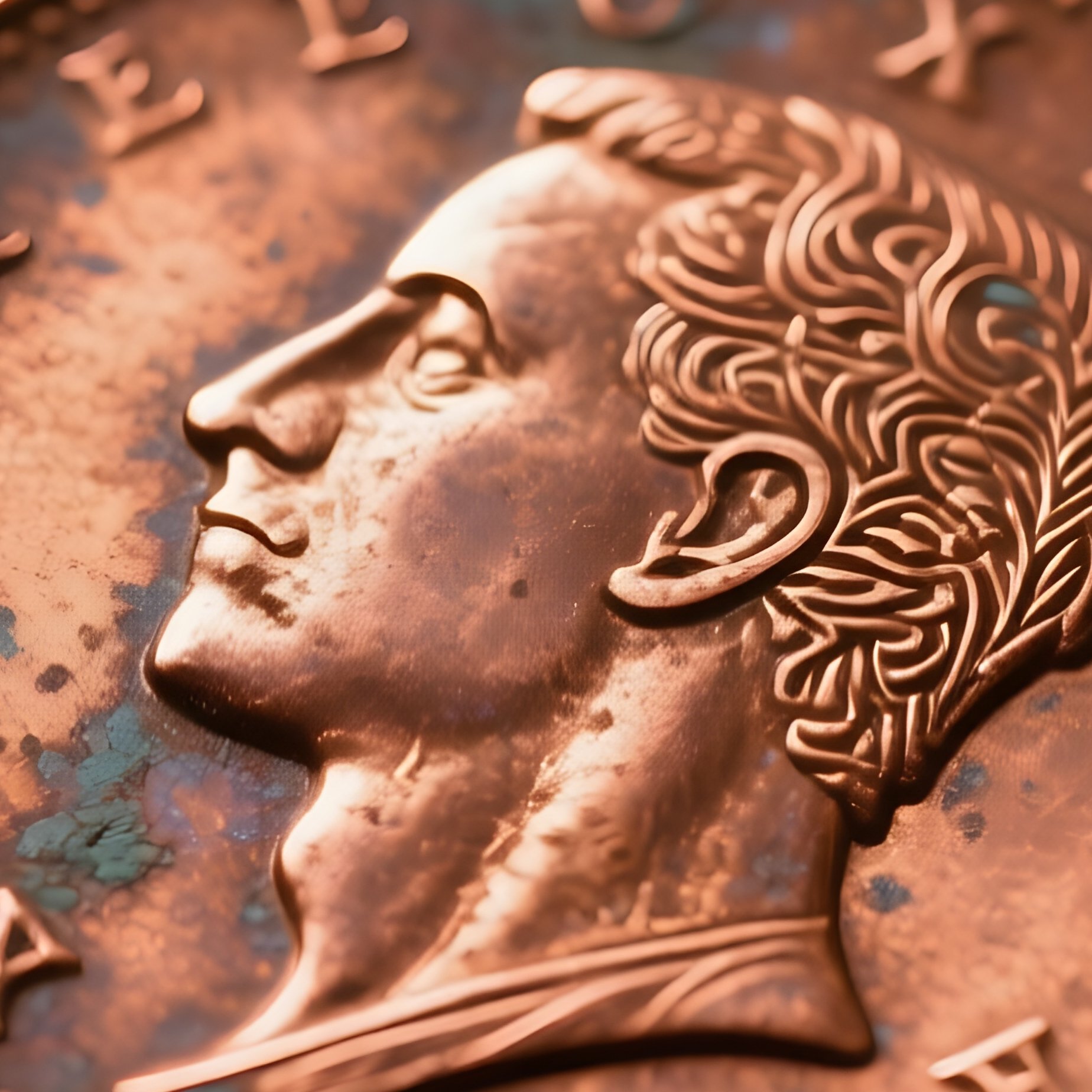 A Copper Coin And Old Map - Full Resolution Quality Preview