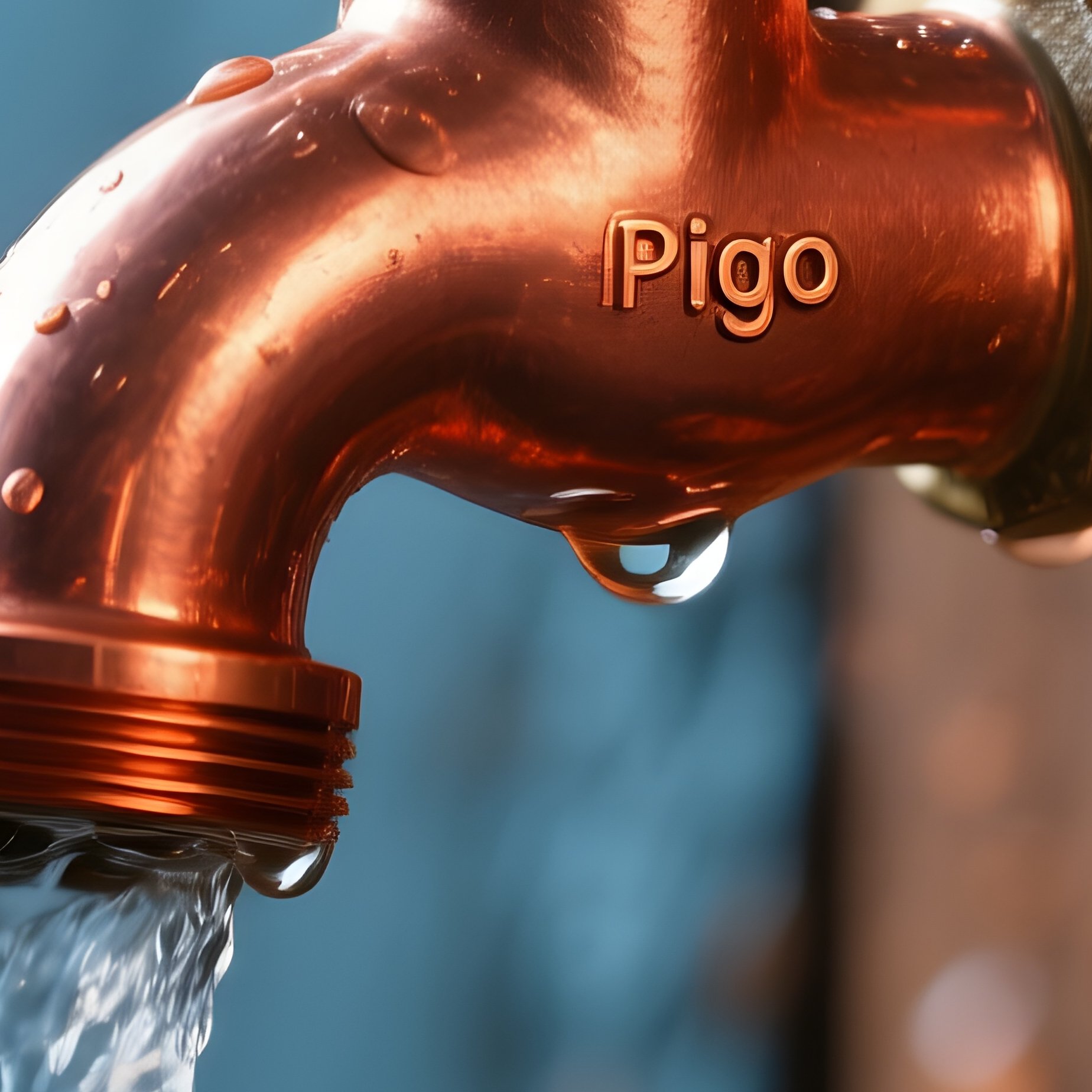 A Copper Pipe And Waterflow - Full Resolution Quality Preview