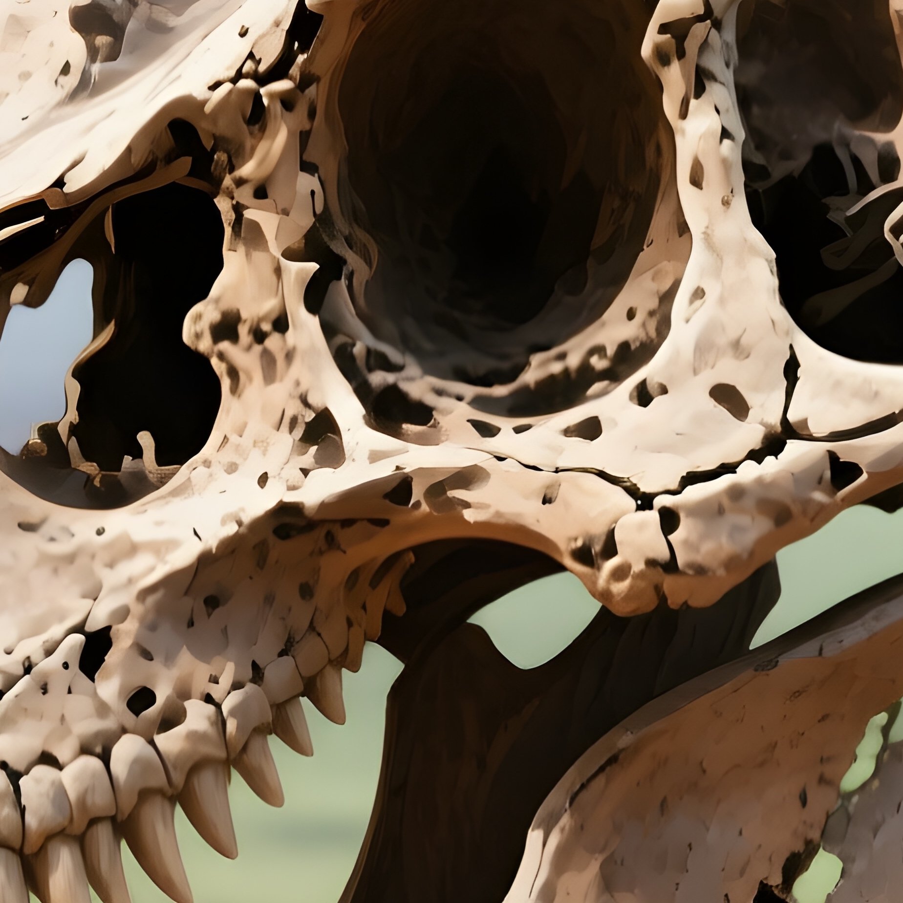 A Corythosaurus Fossilized Skull With Reconstructed Jaw - Full Resolution Quality Preview