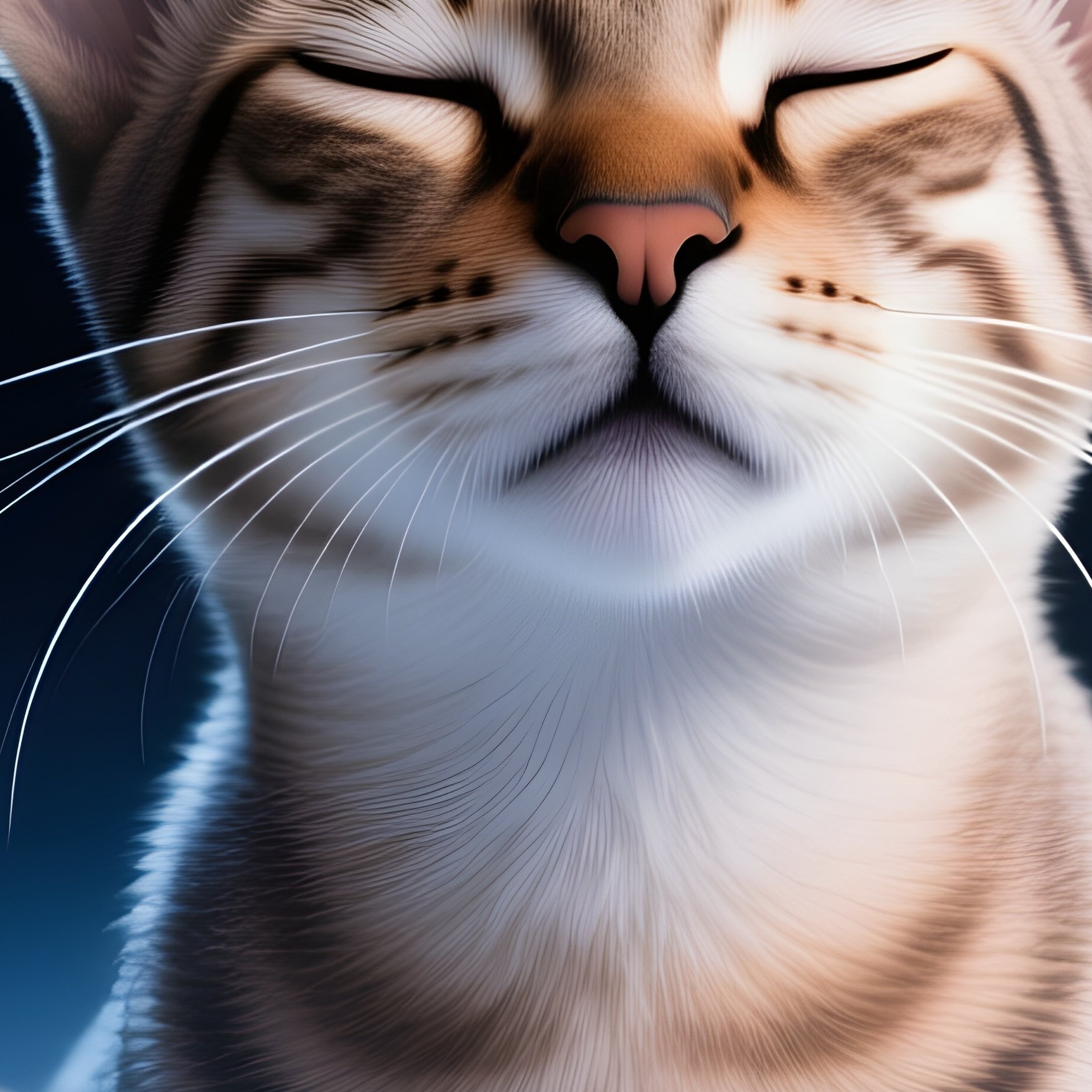 A Cosmic Egyptian Mau Purring Image - Full Resolution Quality Preview