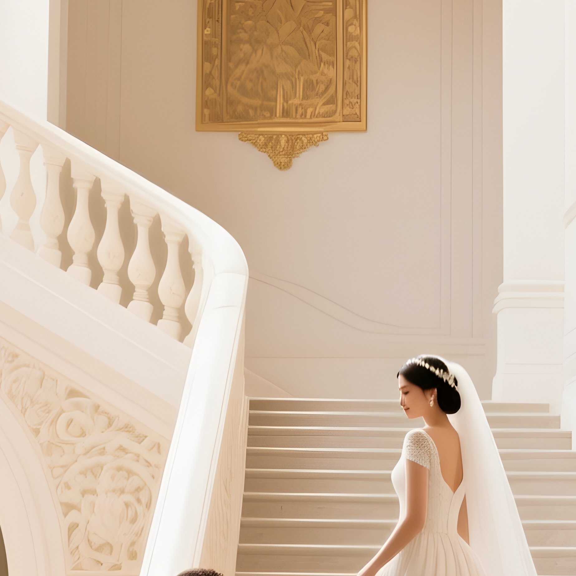 A Couple In A Grand Hall Wedding Romance - Full Resolution Quality Preview