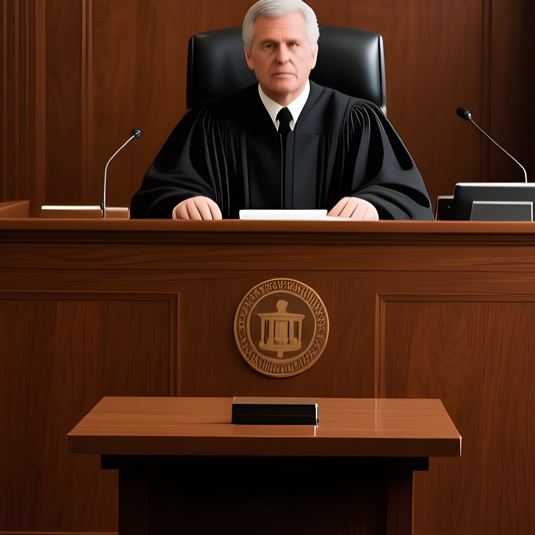 A Courtroom With A Judge And Legal Districts - Full Resolution Quality Preview