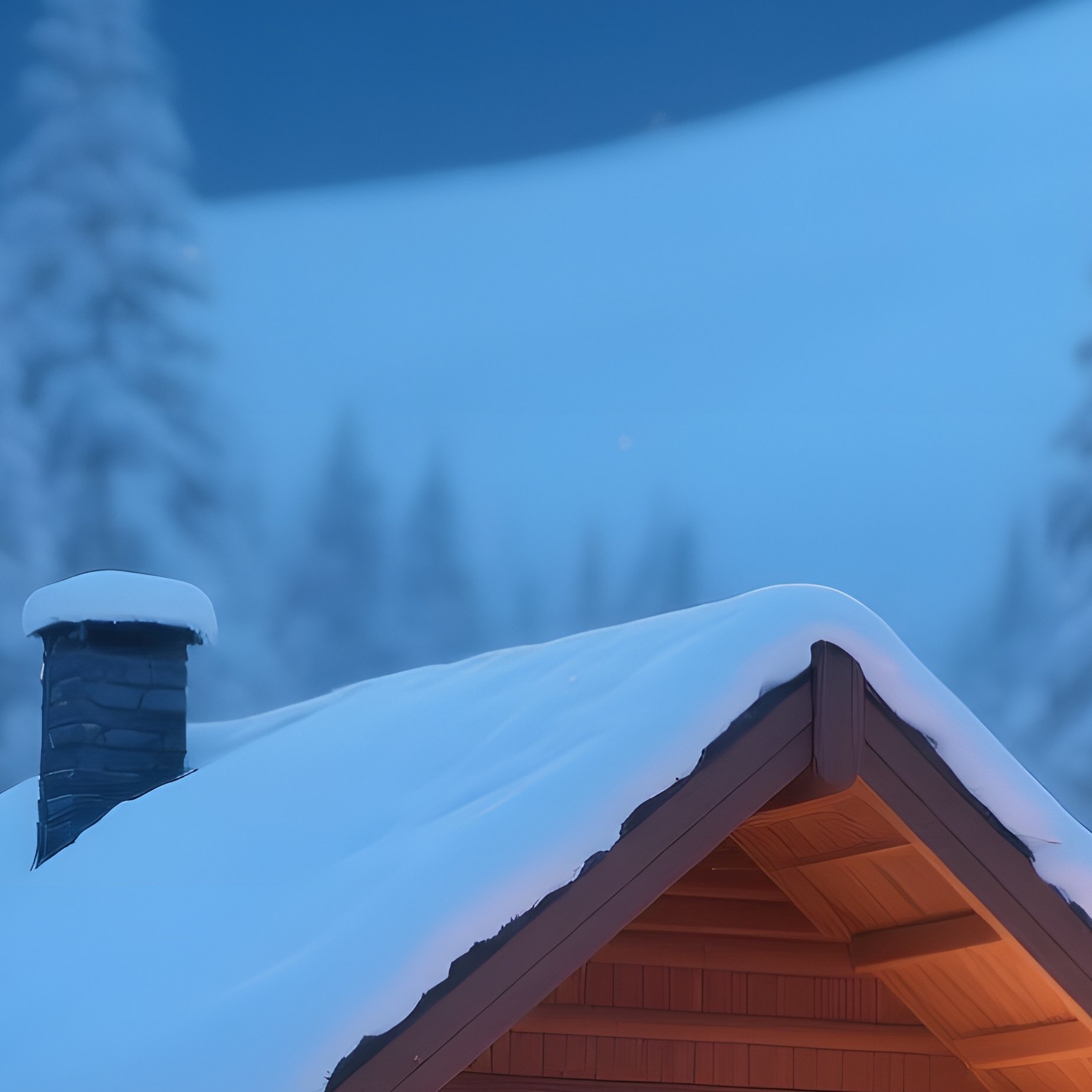 A Cozy Cabin In A Snowy Landscape Winter Cabin - Full Resolution Quality Preview
