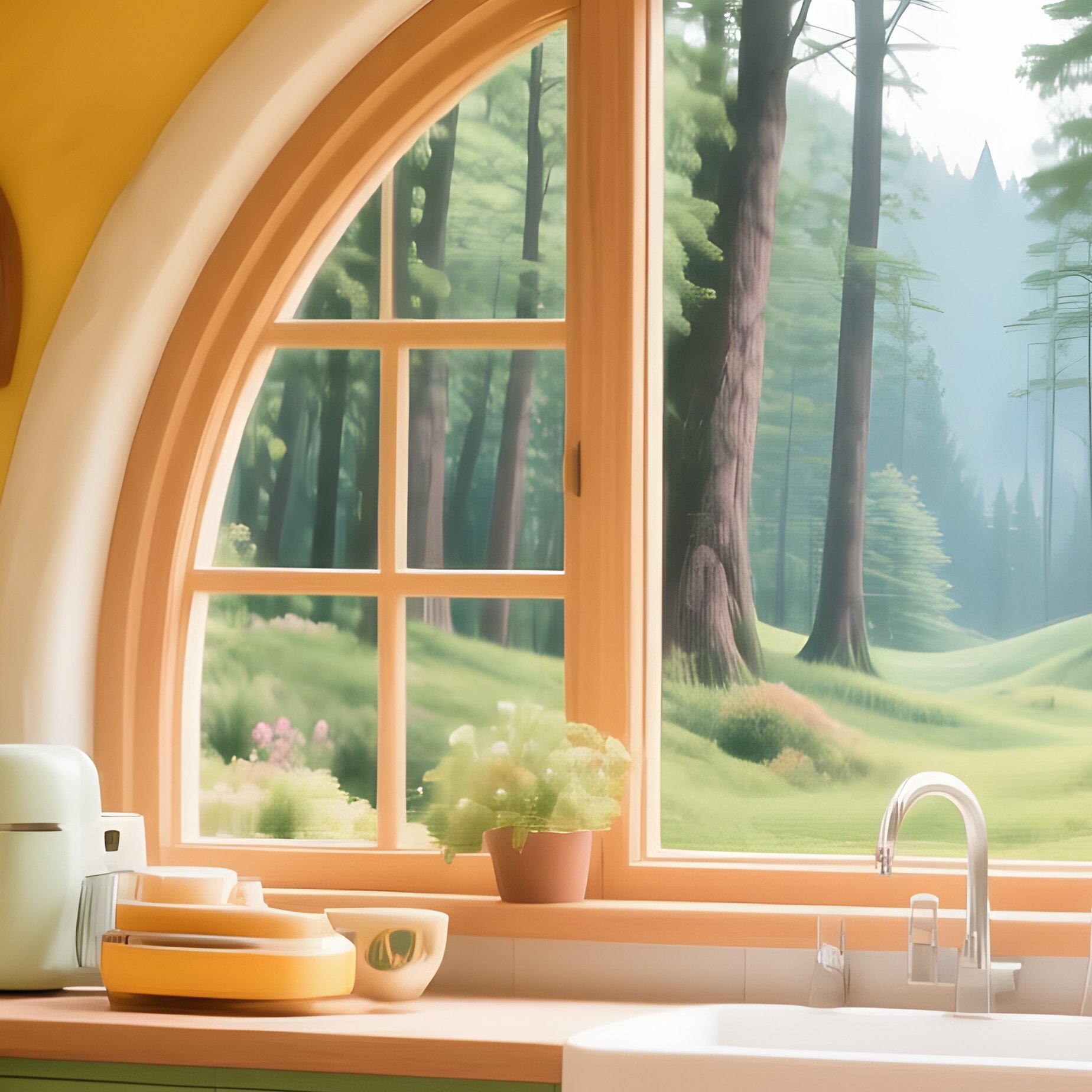 A Cozy Kitchen Interior Kitchen Digital Art - Full Resolution Quality Preview