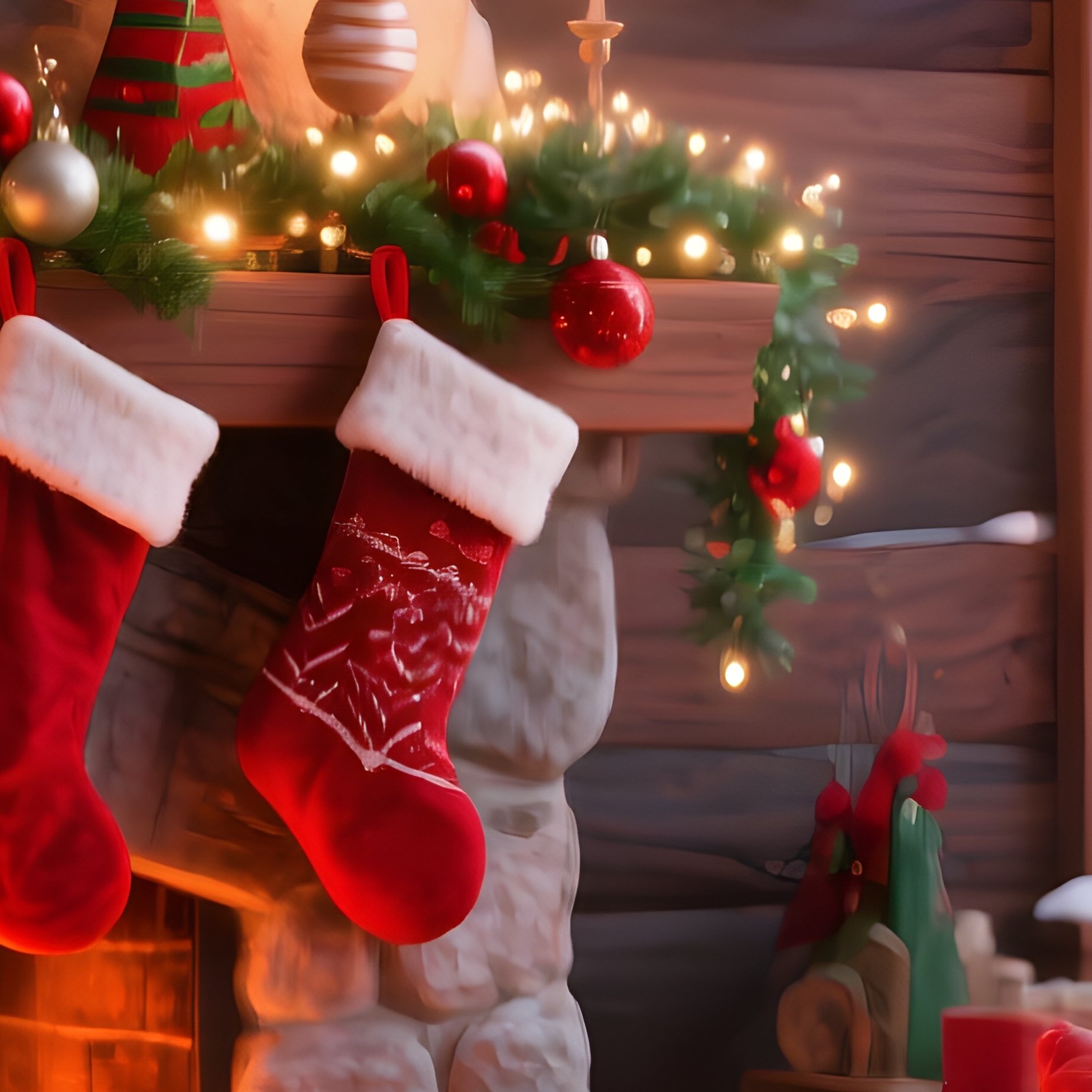 A Cozy Living Room Decorated For Christmas Christmas Winter - Full Resolution Quality Preview