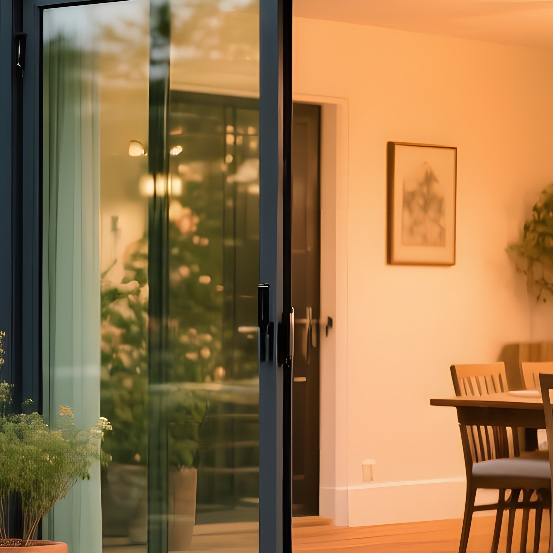 A Cozy Outdoor Seating Area Adjacent To A Modern Extension Of A - Full Resolution Quality Preview