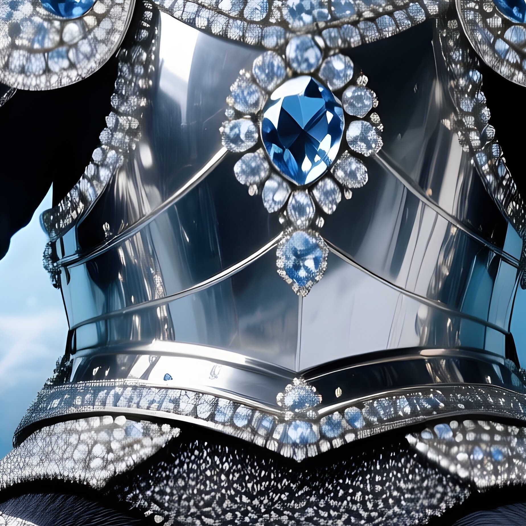 A Crazy Animal Image Of A Penguin King Sitting On An Ice Throne With Diamond Armor - Full Resolution Quality Preview