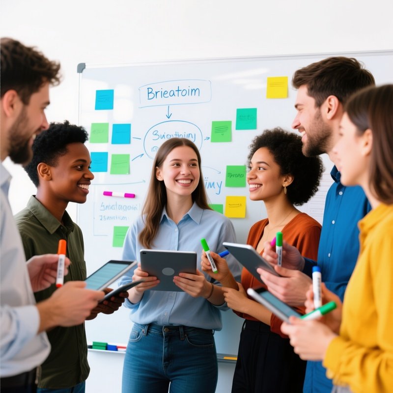 A Creative Team Discussing Ideas