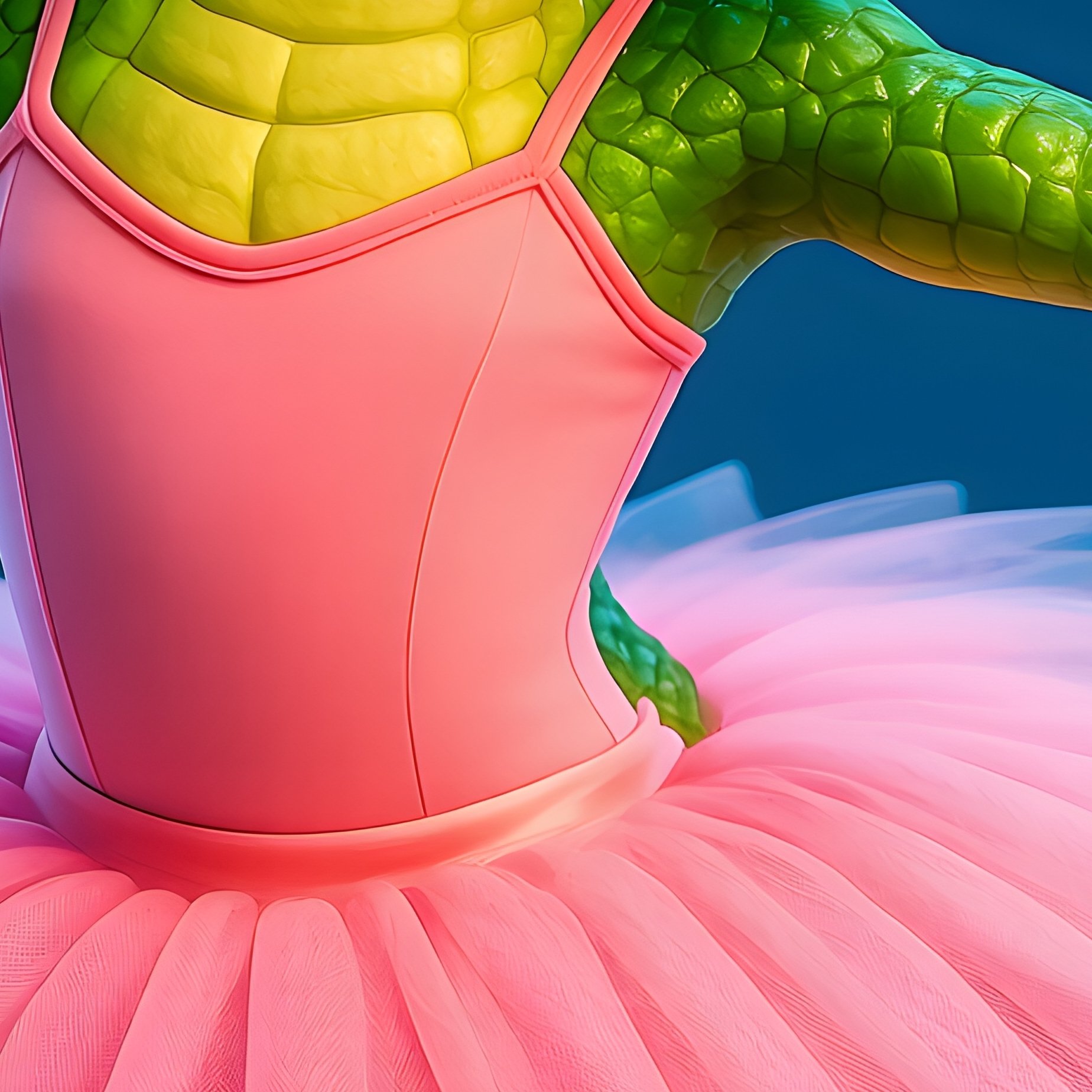 A Crocodile Wearing A Tutu Performing Ballet In Scientific Context - Full Resolution Quality Preview