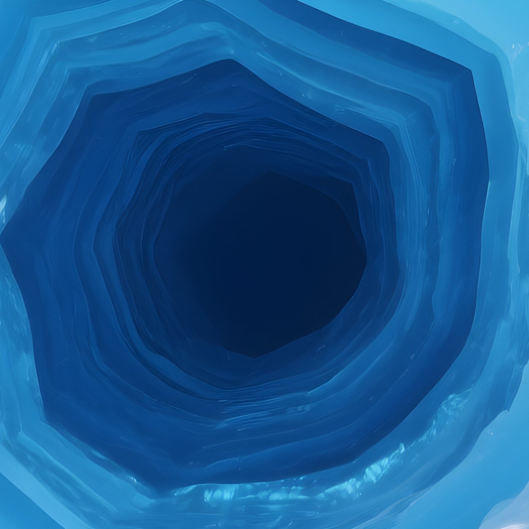 A Crystal Clear Iceberg Rotating To Expose Deep Blue Layers. - Full Resolution Quality Preview