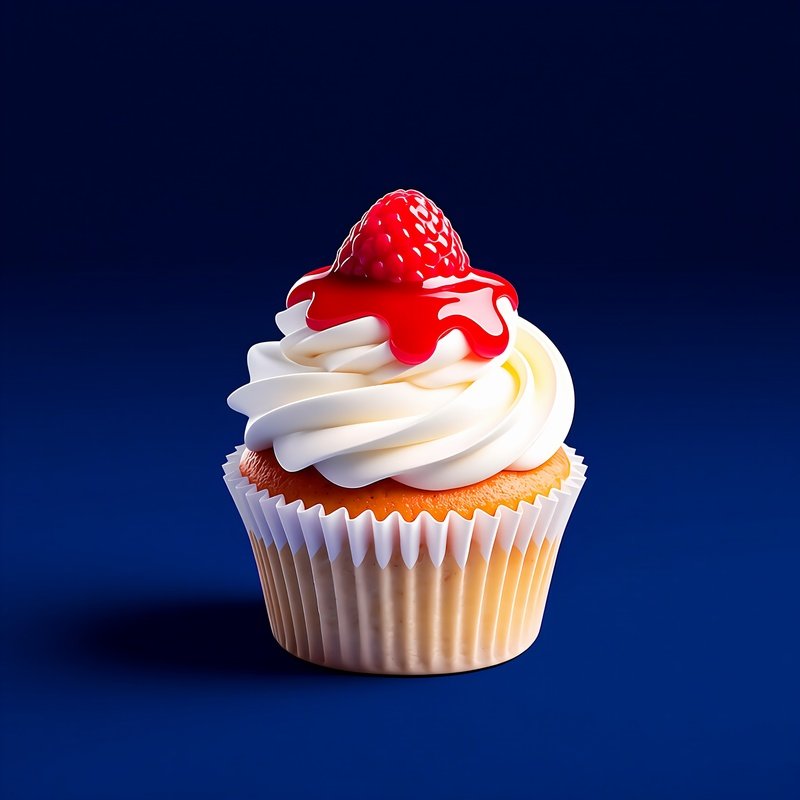 A Cupcake Topped With Ketchup Cupcake Ketchup