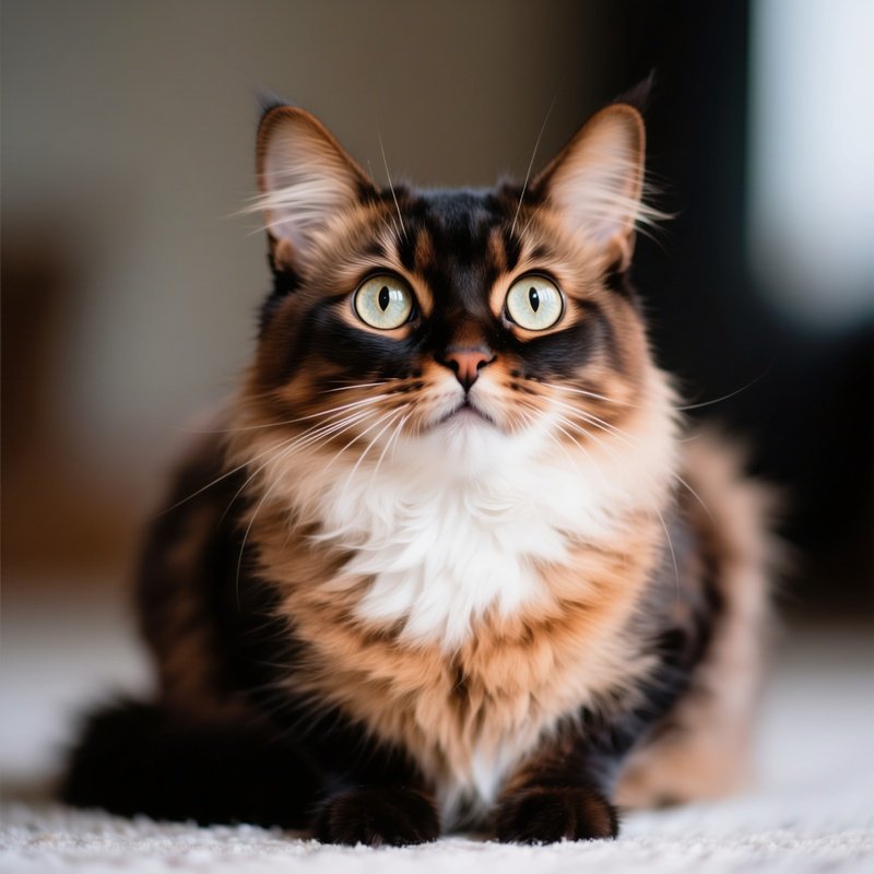 A Curious Somali Cat With Wide Open Eyes