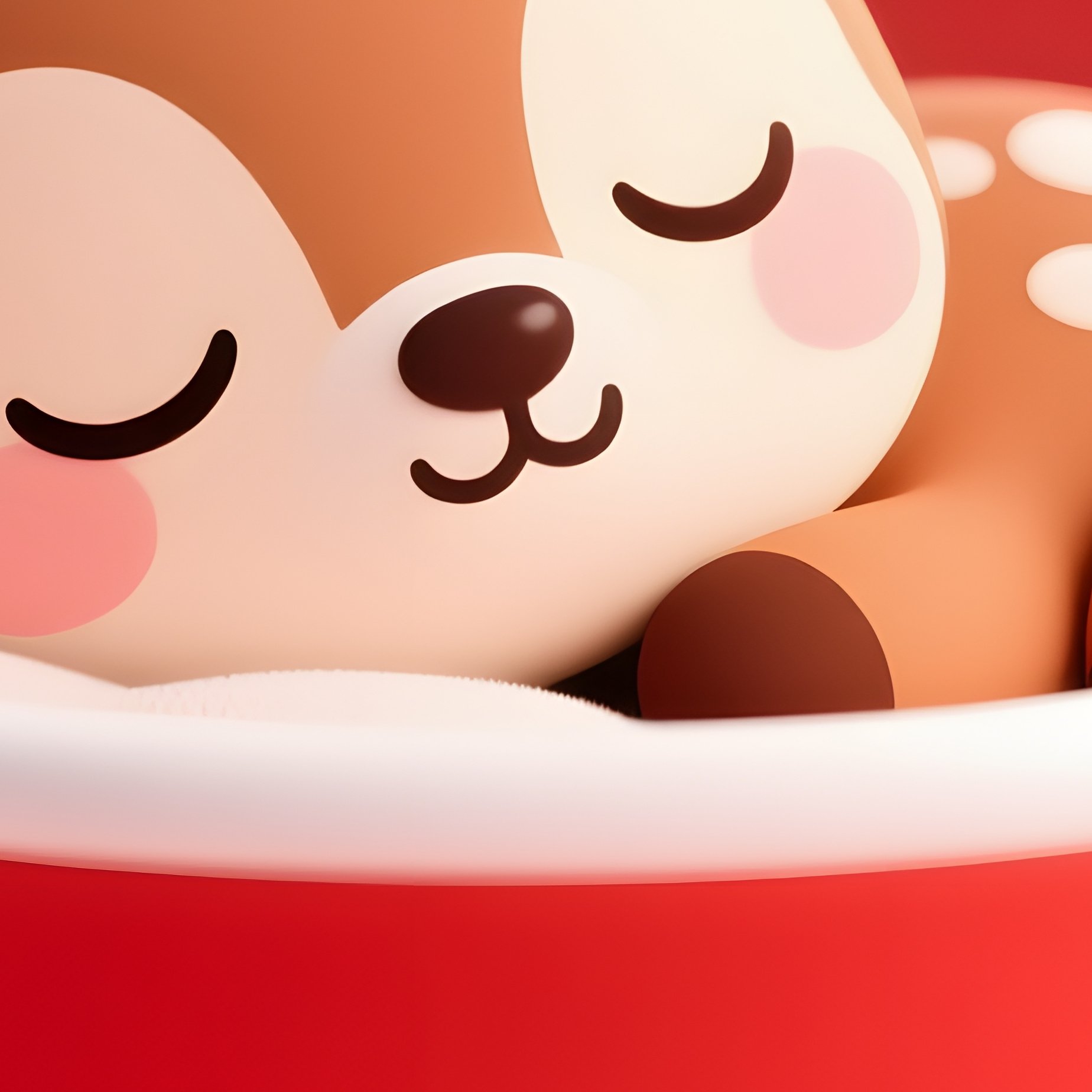 A Cute Cartoon Deer In A Cup Cartoon Deer - Full Resolution Quality Preview