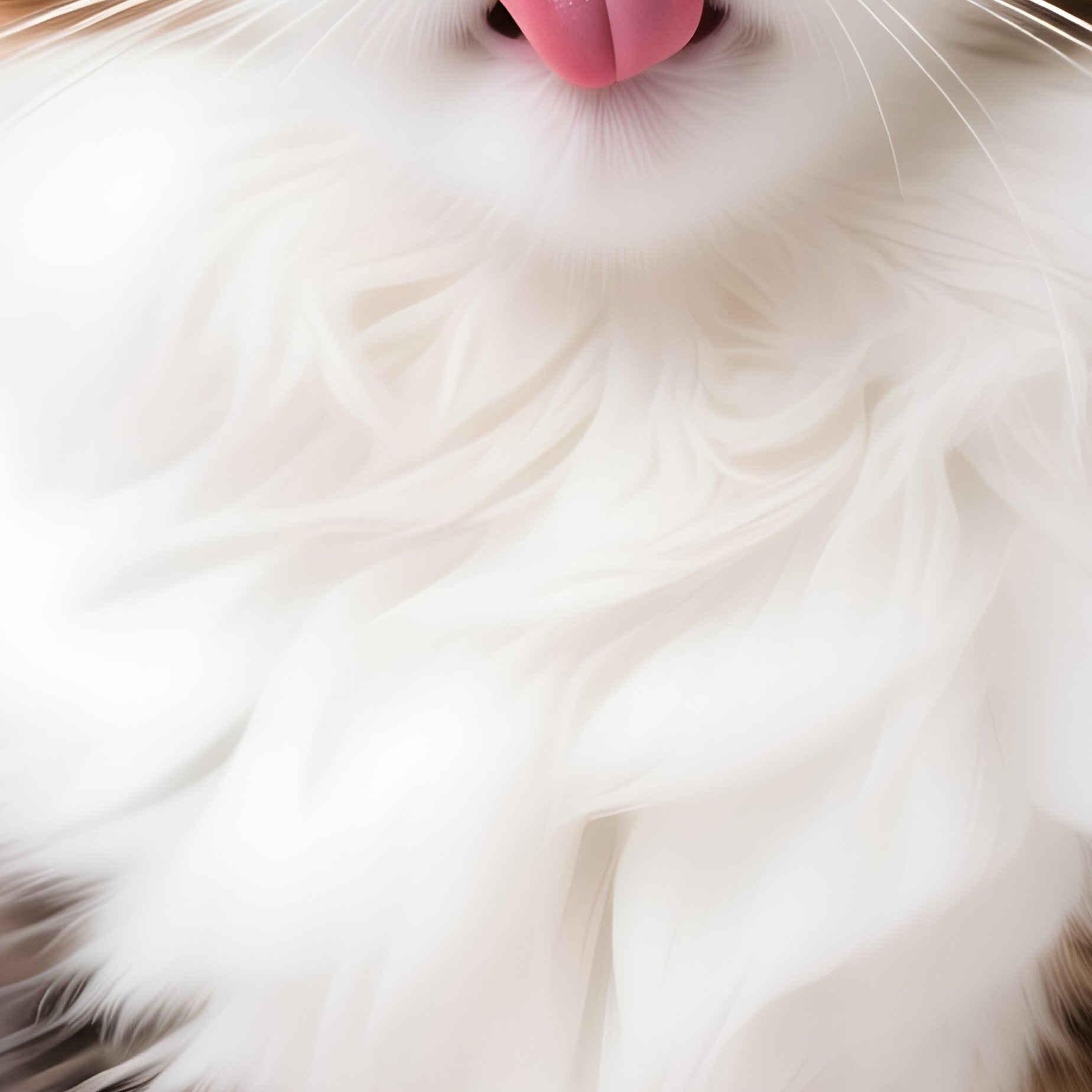 A Cute Maine Coon Cat Sticking Tongue Out - Full Resolution Quality Preview