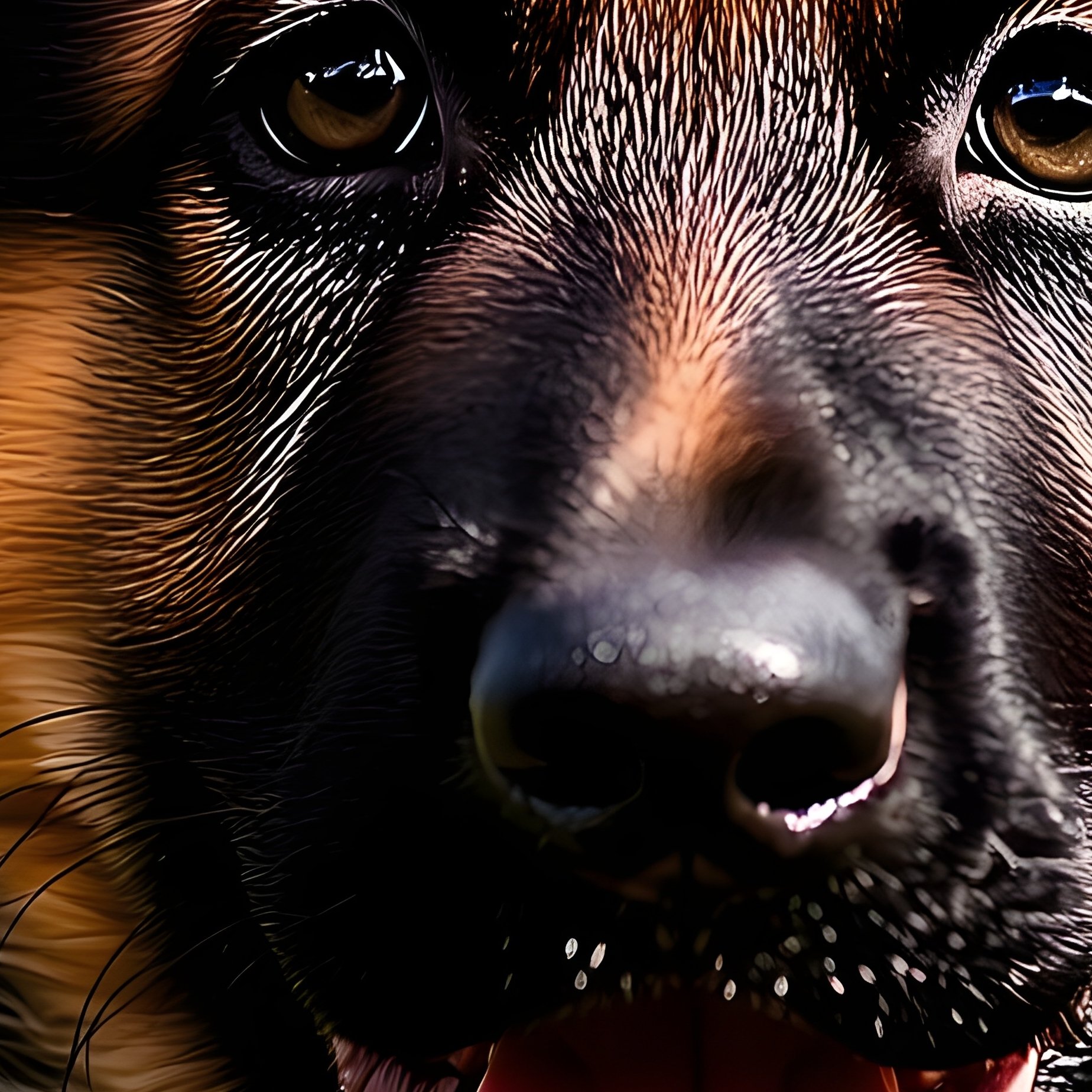 A Cute Puppy Of The German Shepherd Race Playing Outdoors - Full Resolution Quality Preview