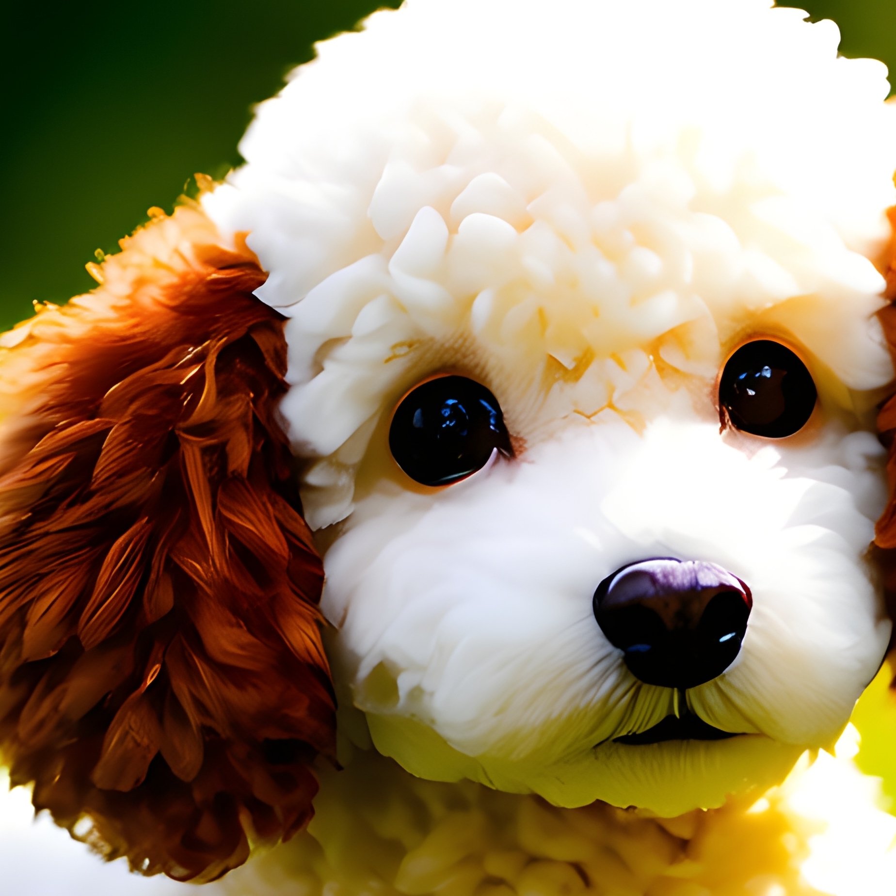 A Cute Puppy Poodle Toy Playing Outdoors - Full Resolution Quality Preview